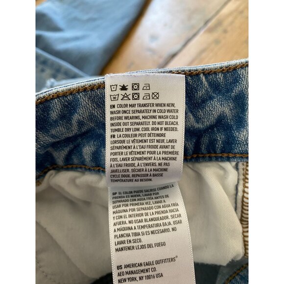 American Eagle Womens The Dream Jean Distressed High-Rise Skinny Jeans 12R - Picture 6 of 8